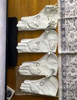 White Leather FalconryGloves Sizes S, M, L and Xl Unlined Lot 4