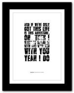 COLDPLAY ❤ Adventure Of A Lifetime - song lyrics poster Limited Edition Print