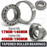 Tapered Roller Bearings 10 12 15 17 20 22 23 25 26 27 28 29 - 140mm Inner Dia.