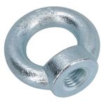 6mm Lifting Eye Nut Fastener Internal Female Thread Zinc Plated 20mm Diameter