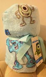 Disney Pixar Monsters, Inc. Fleece Kids Blanket Blue Mike & Sulley