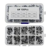 100Pcs Fish Pole Guide Fishing Rod Tip Repair Kit Ceramic Ring ALL Size W/box