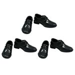 lahomia 3pairs Black 1/6 Lace Up Dress Shoes for 12  Male Action Figure Body