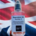 Clock watch and timepiece mechanical mechanism lubricant. Modern silicone oil.