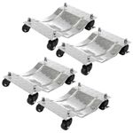 4 Pack Car Tire Dollies 1500LB Each Steel Wheel Skates with Locking Casters
