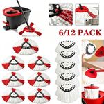 12xReplacement for Vileda Mop Heads Refill Turbo Microfibre Spin Mop Easy Wring