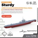 MRY-SFW 1/72  Model Kit  HMS S Class Submarine Sturdy Full Hull Segmented hull