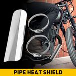 HOT Exhaust Heat Shield Cover Chrome Protector Protection Pipe FITS HONDA YAMAHA