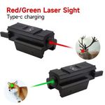 Low Profile Red & Green Dot Laser Sight USB Rechargeable w/ Picatinny Rail