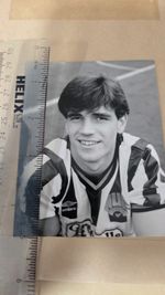 Graeme Carter - Newcastle United - original press photo with stamp, Aug 1986