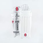 Gray-Nicolls Cricket Batting Leg Pads White Pair Padded Adjustable 3 Straps