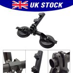 Car Suction Double-Cup ATV UTV Flag Pole Mount Bracket Adjustable Sucker Support