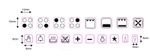 4 RING HOB COOKER TOP  STOVE STICKERS 14 OVEN DECALS LABELS MARKINGS SYMBOLS