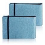 HONRIGO 2 Pack Small Photo Albums 6x4,Slip In 200 6 x 4 inches, Blue