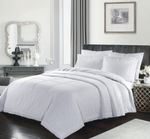 Broderie Anglaise Duvet Cover Bedding set Bedlinen Pillowcase Super King White