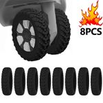 Wheel Protector - Silicone Trolley Box Caster Cover for Travel - 8pcs Set