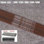 31" Archery Pure Carbon Arrow Shafts SP300-600 & Inserts & Nock for Arrow Making