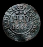1669 Dorchester Dorset Arms On Castle Reverse HD Farthing Token Coin GB UK