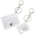  2 Pcs Photo Frame Keyring Book Chain Picture Holders Clear Keyrings for Photos