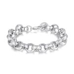 Solid Sterling Silver Men's Belcher Bracelet - Heavy & Chunky - 8 inch length