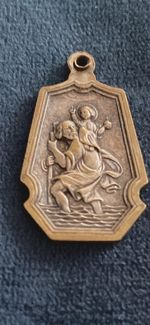 Vintage St Christopher Travel Medal Pendant Italy Plane Car Ship Train Charm