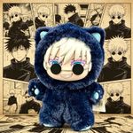 Jujutsu Kaisen Gojo Cat Ear Plush Keychain Soft Anime Collectible Secret Gift UK