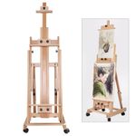 Heavy Duty Studio Artist Easel Large H-Frame Wood Painting Art Easel Standing