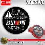 Sticker sticker radiator cap caution Mitsubishi Lancer RalliArt tuning JDM