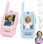 2 Pack Video Walkie Talkies for Kids Rechargable Facetime Camping Hiking Gift
