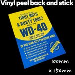 WD 40 funny retro Vinyl Vintage Classic advert tool box sticker rusty tight nuts
