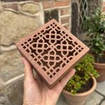 Vintage Wooden Storage Box Trinkets Stationery Jewellery Patina Rustic Style