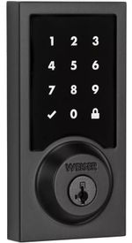 Weiser Zwave Contemporary Touch Screen Deadbolt Iron Black - Zwave