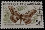Central African: 1960 Butterflies 5 Fr. (Collectible Stamp).