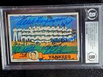 1979 TOPPS #626 YANKEES TEAM YOGI BERRA+9 AUTOGRAPHED CARD (BECKETT)
