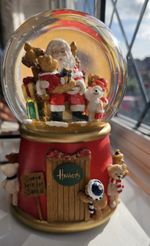 Harrods Musical Christmas 7.5"  Santa Bears Vintage Snowglobe