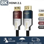 8K HDMI 2.1 Cable FIBBR High Speed 48Gbps Fiber Optic 1.5M - 10M - 15M -20M