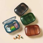 Mini Pill Box Organizer, 3-Compartment Portable Medicine Dispenser UK