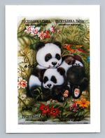 Russian State Panda's Flowers, Bird MNH Imperf MNH M/S Sheet #M887