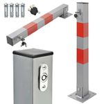 Lockable Parking Barrier Folding Car Park Bollard Security Driveway Post 3 Keys