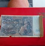 Germany Reichsbanknote 100 Mark 1908 Banknote 1 Note Red Serial Uncert Ungraded