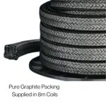 GLAND PACKING ROPE/SHAFT SEAL - 6MM (1/4") SQ. SOLD PER METRE