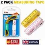 Pack Of 2 Body Measuring Tape Fabric Dressmakers Tailor Sewing Diet Tape Ruler