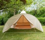 Curved Bell Tent Awning – 350gsm 100% Cotton Canvas – White