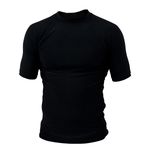 Rash guard Rash Vest Black MMA Martial Arts BJJ Running Short Sleeves 