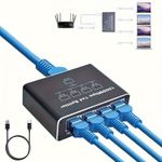 1000Mbps RJ45 Gigabit Ethernet Splitter LAN Network Internet 1 to 4 Out Adapter