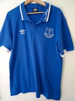 Everton Home Polo Shirt Blue Short Sleeve Adults Size XL
