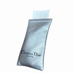 CHRISTIAN DIOR EYEGLASSES SUNGLASSES LEATHER POUCH CASE SILVER AUTHENTIC NEW NOS