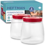 HEFTMAN Fermentation Jar One-way Air Release Storage Pickling 1 Litre - 2 Pack