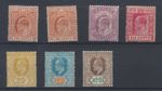 Ceylon Stamps 1904 SG277;280/1;284;286;288 Hinged Mint CV £63
