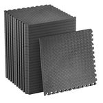 8 Pcs Interlocking Foam Floor Mat EVA Garage Gym Workshop Protective Floor Tile